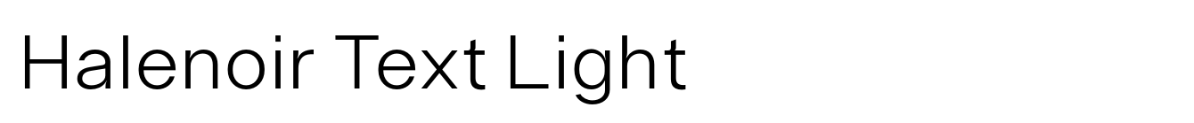 Halenoir Text Light